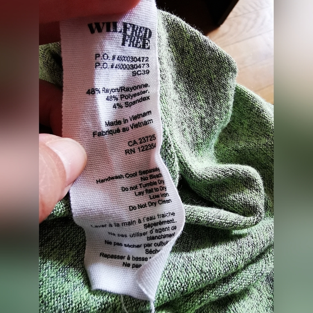 NWT Aritzia Wilfred Free Yasmi Dress Heather fluro Green size Medium - Picture 8 of 8